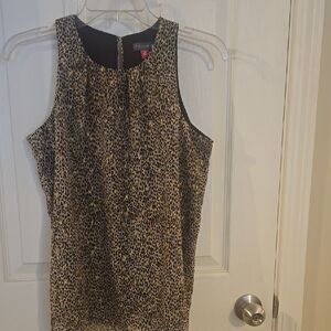 Vince Camuto Leopard Print Sleeveless Top
